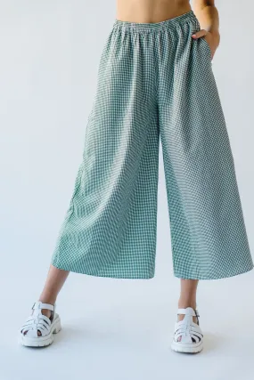 The Belmont Checkered Pant in Green