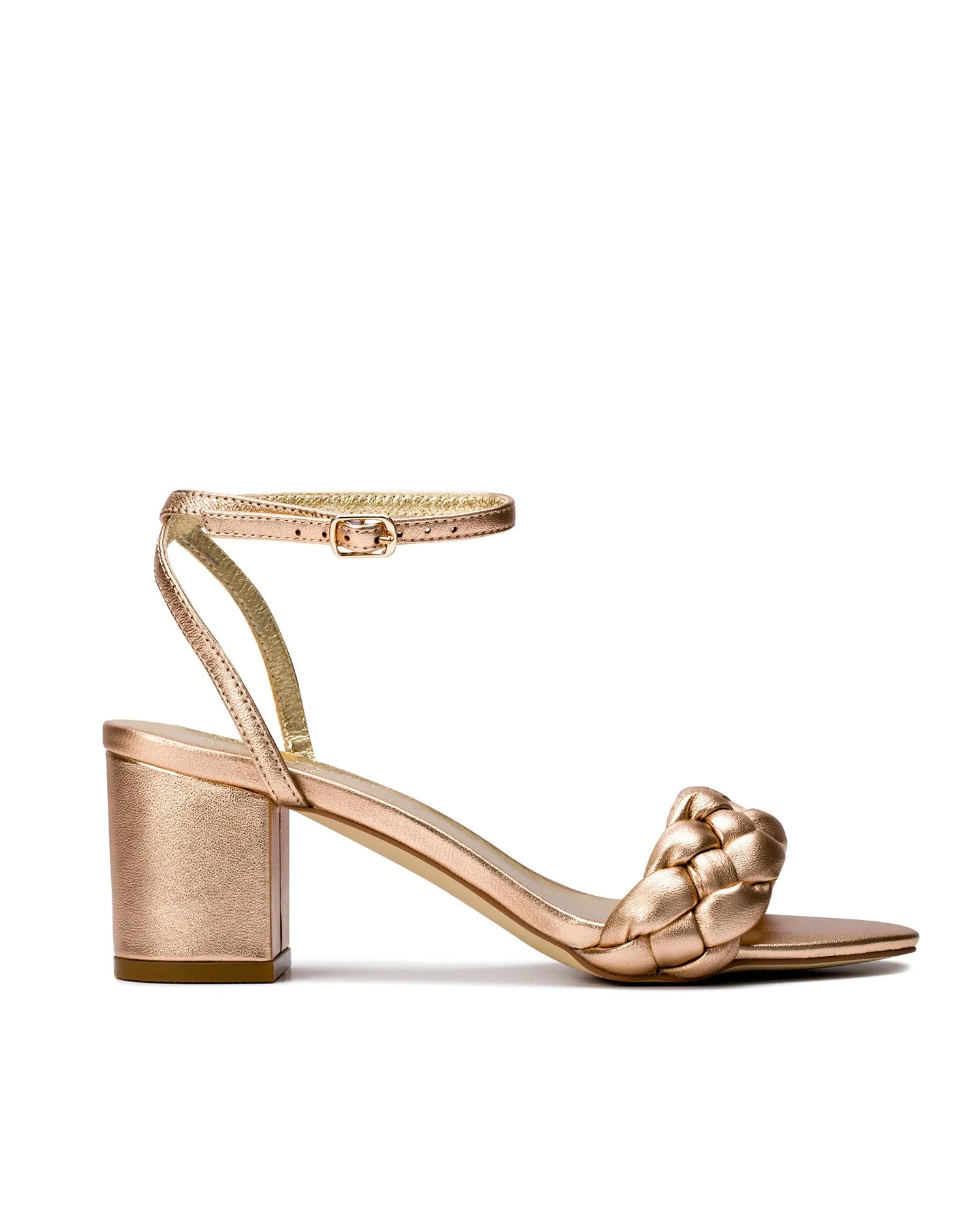 TRUE - GOLD METALLIC WEDDING SANDALS WITH PLAIT TOE  - FINAL SALE!