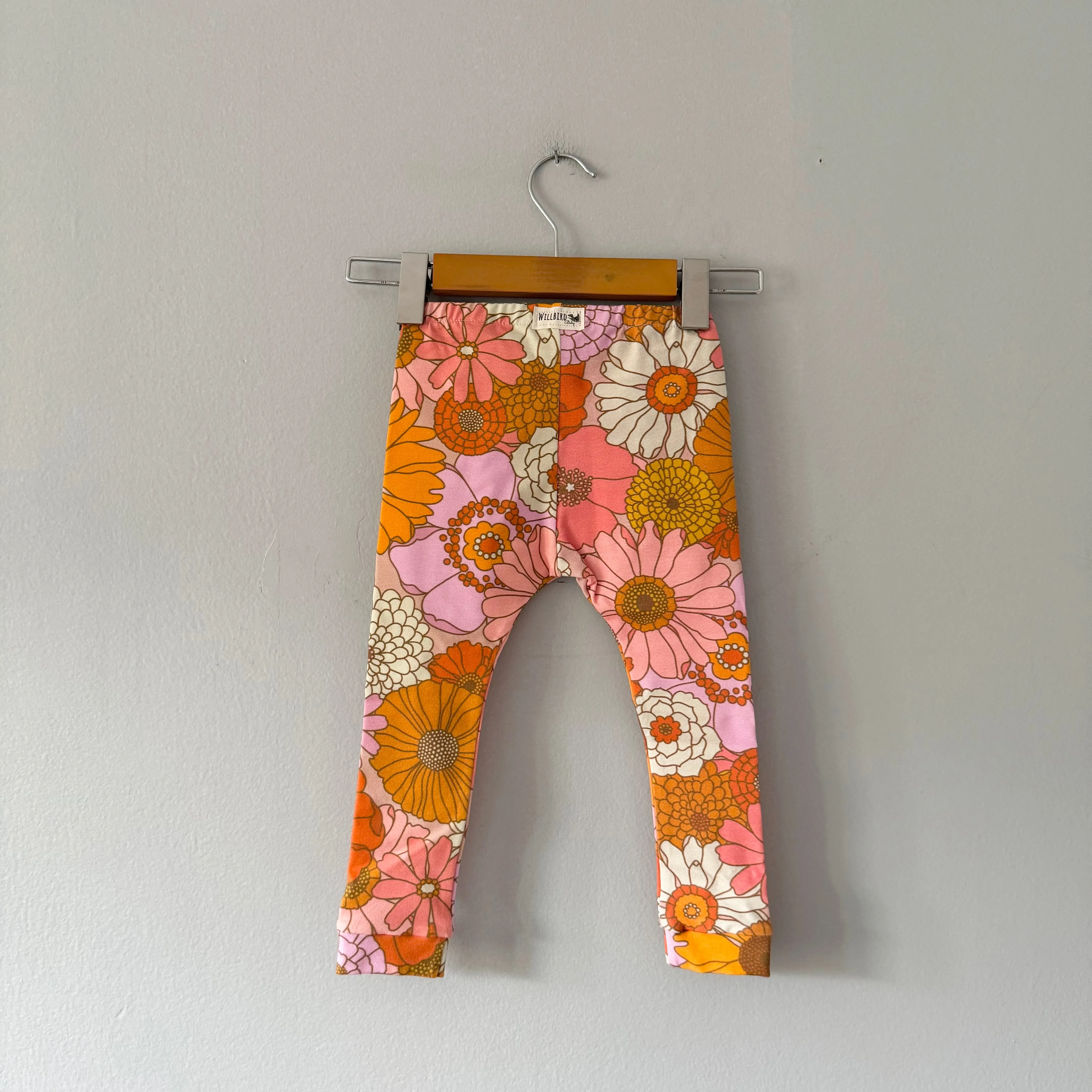 Willbird / Leggings, Flower power print / 2T