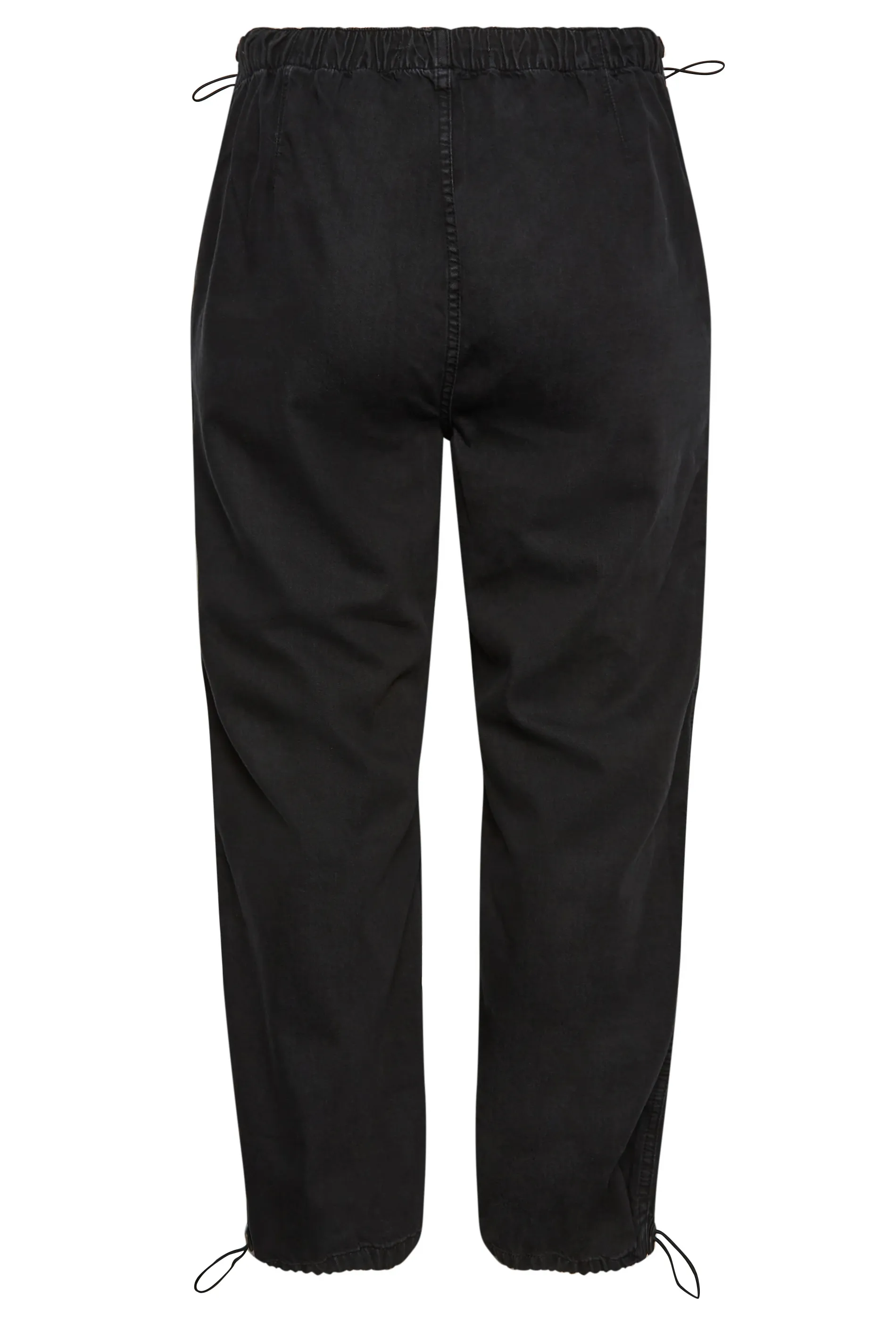 YOURS Curve Black Denim Parachute Jeans